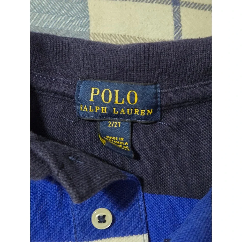 Polo Ralph Lauren Toddler Boys Multi Color Striped Short Sleeve Polo Shirt 2T